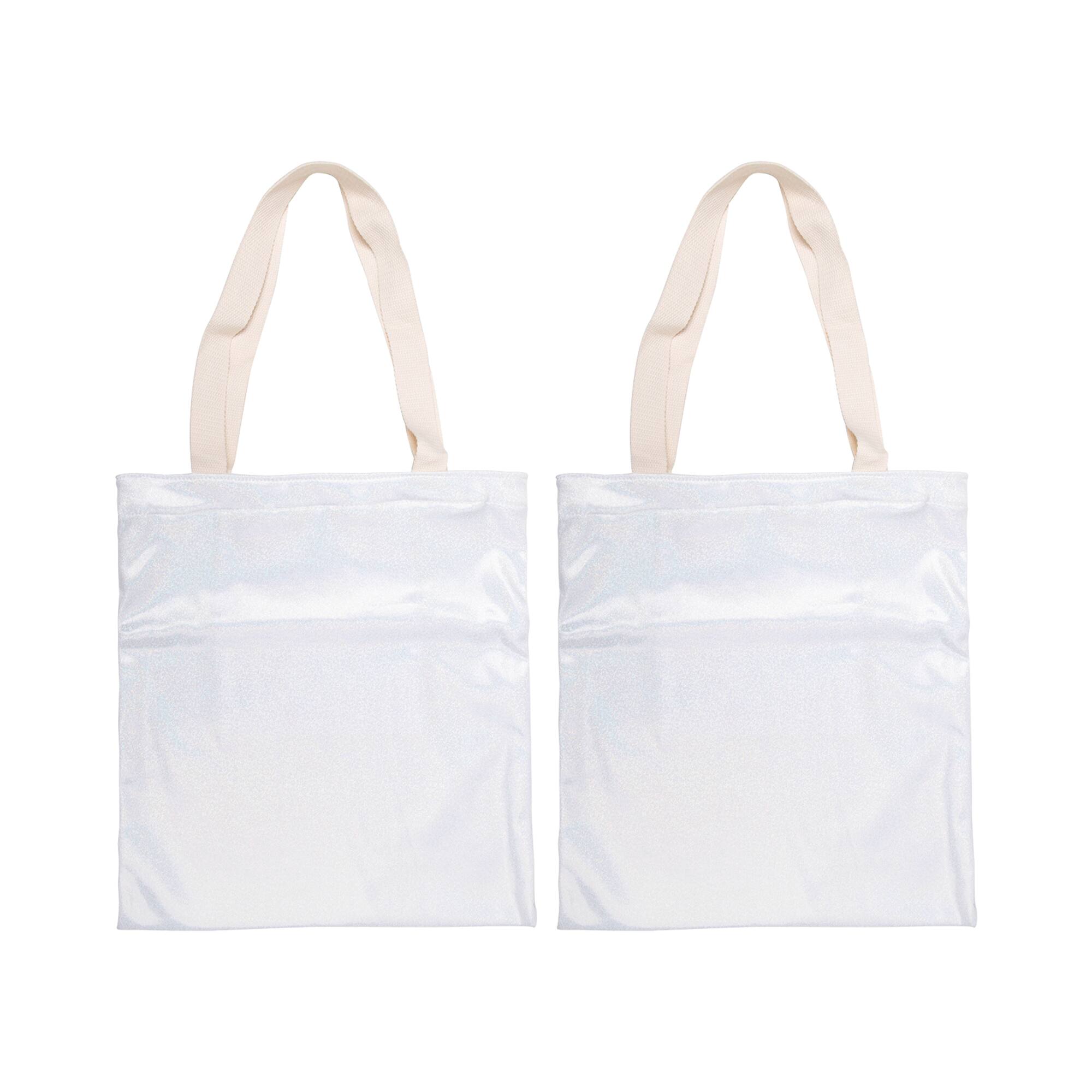 Craft Express 2ct. Sublimation Glitter Tote Bags